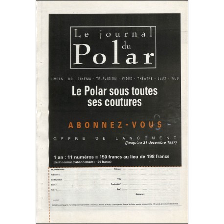LE JOURNAL DU POLAR |Premier Numéro