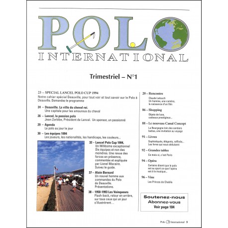 POLO international |Premier Numéro