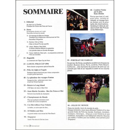 POLO international |Premier Numéro