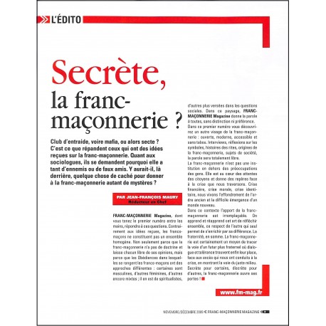 FRANC MAÇONNERIE |Premier Numéro