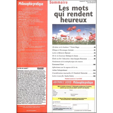 PHILOSOPHIE PRATIQUE |Premier Numéro