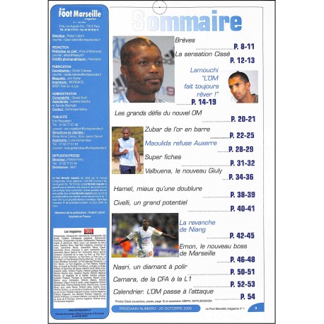 LE FOOT MARSEILLE MAGAZINE |Premier Numéro