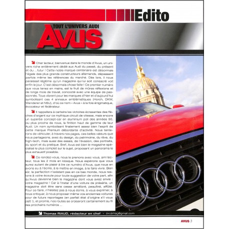 AVUS |Premier Numéro