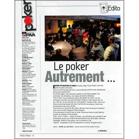 THATS'S POKER |Premier Numéro