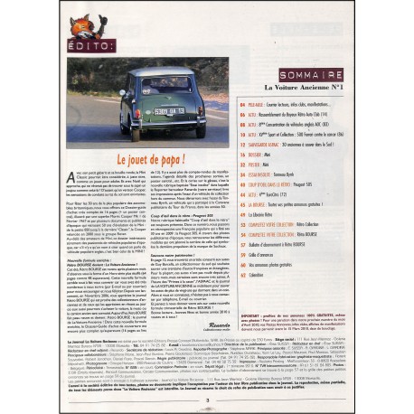 LE JOURNAL DE LA VOITURE ANCIENNE |Premier Numéro