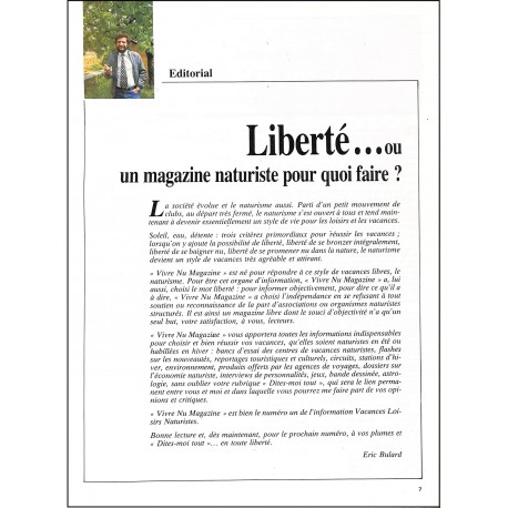 VIVRE NU MAGAZINE |Premier Numéro