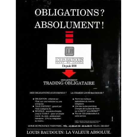 OPTION FINANCE |Premier Numéro