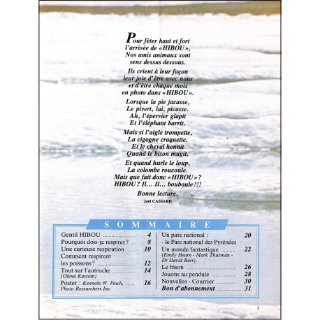 HIBOU |Premier Numéro