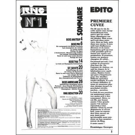RING INTERNATIONAL |Premier Numéro