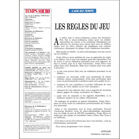 TEMPS MICRO |Premier Numéro
