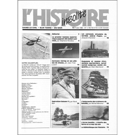 L'HISTOIRE insolite |Premier Numéro