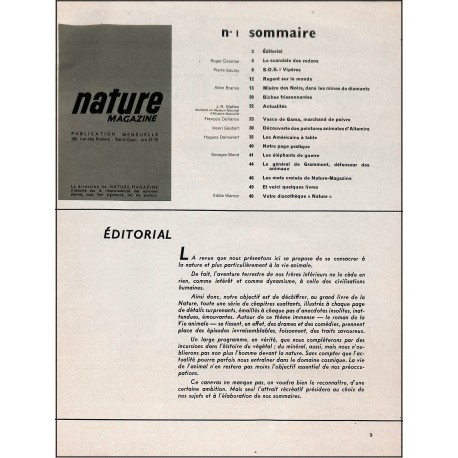 NATURE MAGAZINE |Premier Numéro