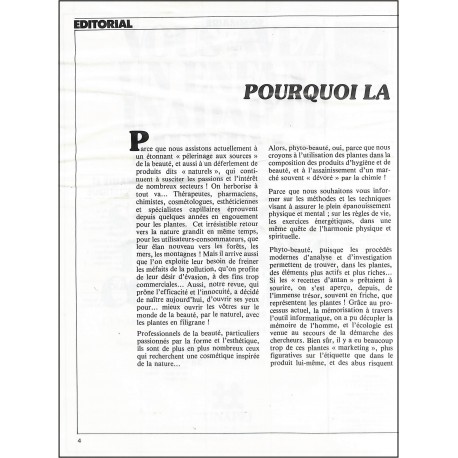 PLANTES & BEAUTÉ |Premier Numéro