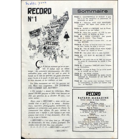 RECORD |Premier Numéro