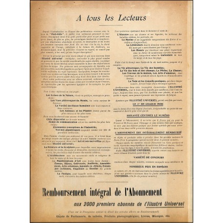 L'ILLUSTRÉ UNIVERSEL |Premier Numéro