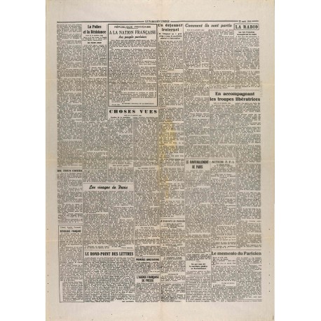 LE PARISIEN LIBÉRÉ |Premier Numéro