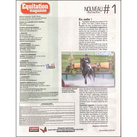 EQUITATION MAGAZINE |Premier Numéro