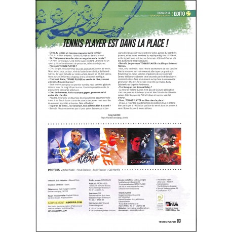 TENNIS PLAYER |Premier Numéro