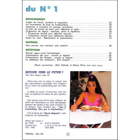 muscle magazine |Premier Numéro