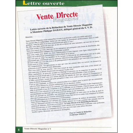 VENTE DIRECTE MAGAZINE |Premier Numéro