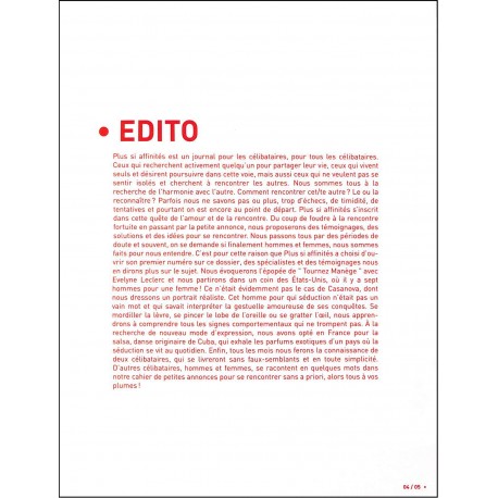 À PLUS SI AFFINITÉS |Premier Numéro