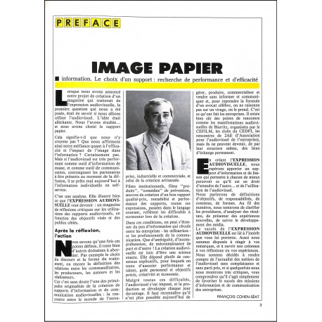 L'expression audiovisuelle |Premier Numéro