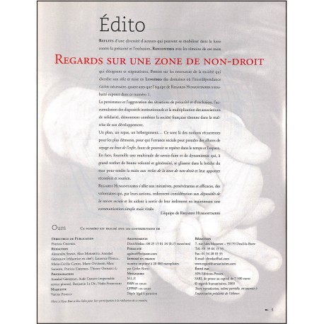REGARDS HUMANITAIRES |Premier Numéro