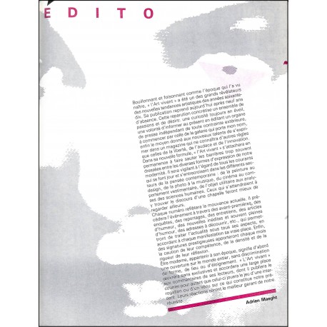 L'ART VIVANT |Premier Numéro