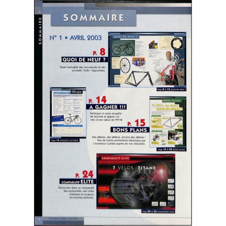 L'ACHETEUR CYCLISTE |Premier Numéro