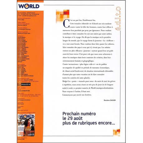 WORLD |Premier Numéro