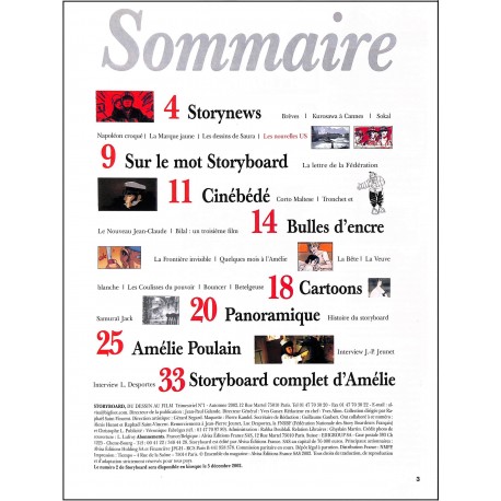 STORY BOARD |Premier Numéro