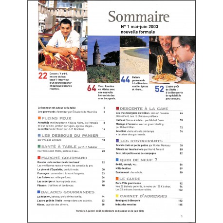 LA REVUE DES GOURMANDS |Premier Numéro