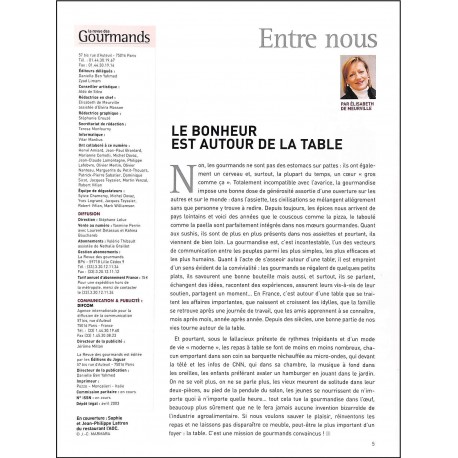 LA REVUE DES GOURMANDS |Premier Numéro