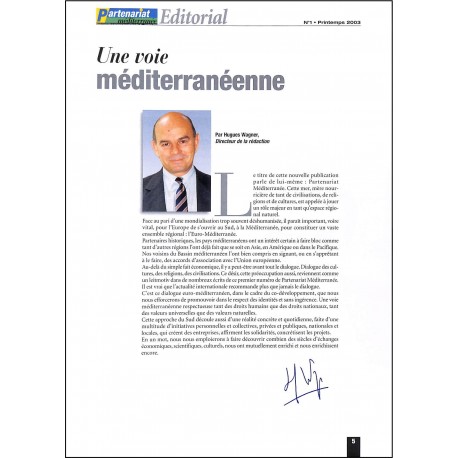 PARTENARIAT MÉDITERRANÉE |Premier Numéro