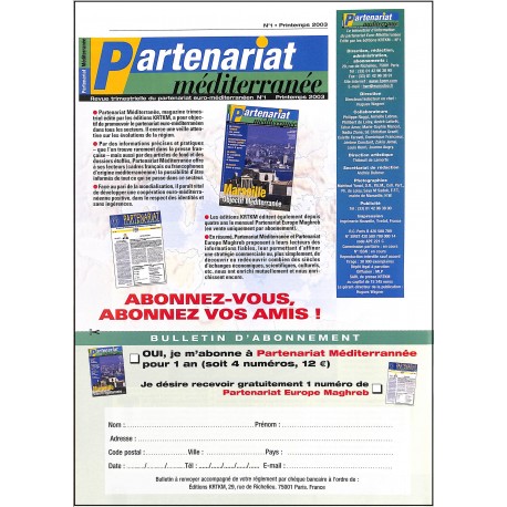 PARTENARIAT MÉDITERRANÉE |Premier Numéro