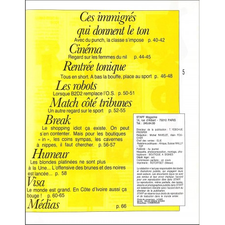 STAFF |Premier Numéro