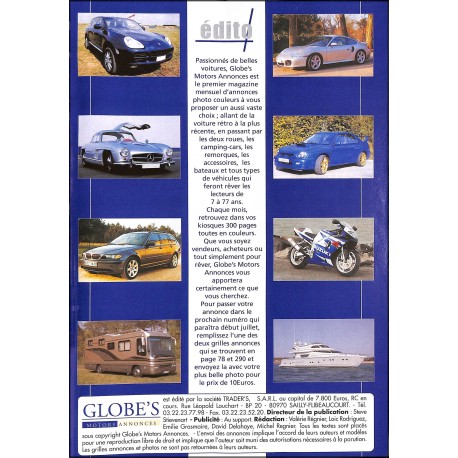 GLOBE'S MOTORS ANNONCES |Premier Numéro