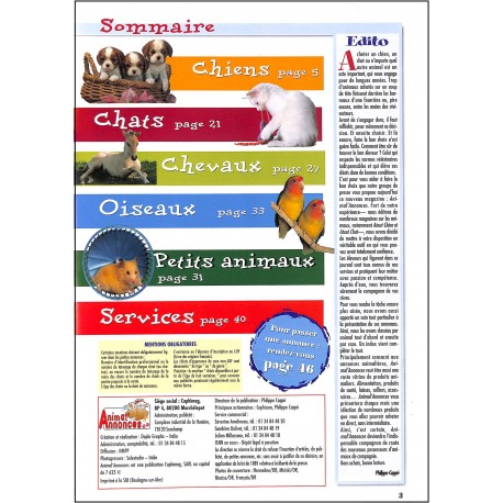 ANIMAL'ANNONCES |Premier Numéro