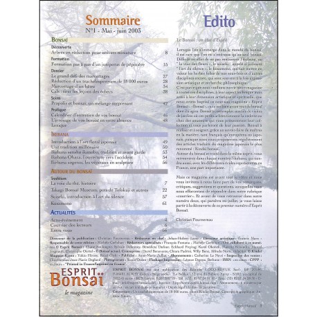 ESPRIT BONSAÏ |Premier Numéro