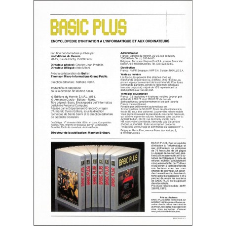 BASIC PLUS |Premier Numéro