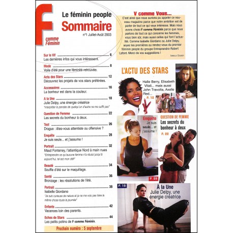 F COMME FÉMININ |Premier Numéro