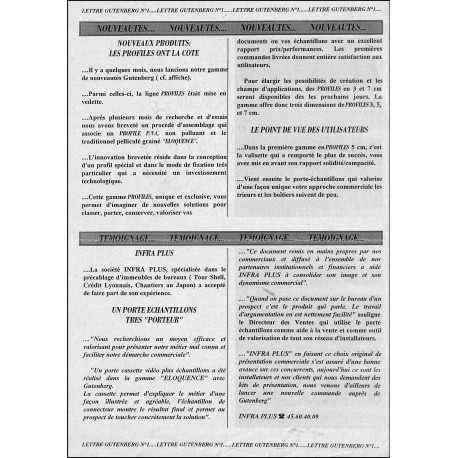 La Lettre de Gutenberg |Premier Numéro