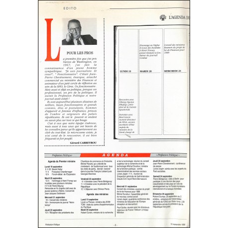 PROFESSION POLITIQUE |Premier Numéro