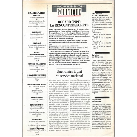 PROFESSION POLITIQUE |Premier Numéro