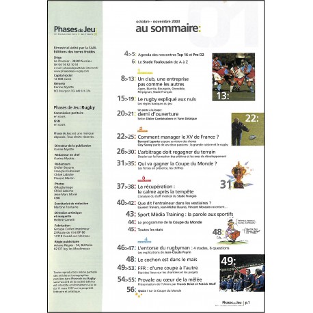 PHASES DE JEU : RUGBY |Premier Numéro