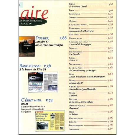 NAVIGATION INTÉRIEURE |Premier Numéro