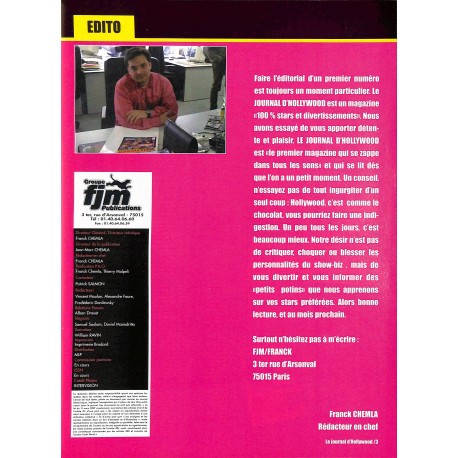 LE JOURNAL D'HOLLYWOOD |Premier Numéro