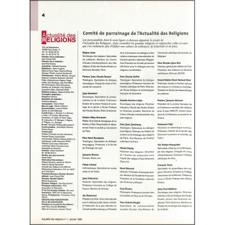 ACTUALITÉ DES RELIGIONS |Premier Numéro