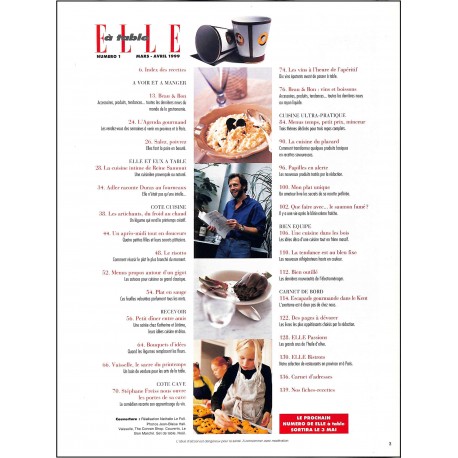 ELLE À TABLE |Premier Numéro