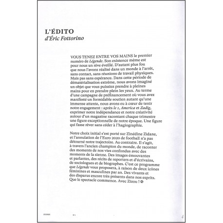 LÉGENDE |Premier Numéro